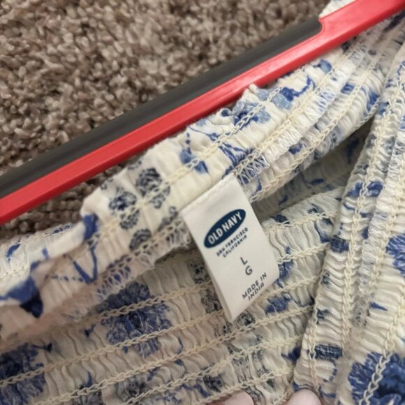 Old Navy Women’s Off the Shoulder Smocked Ditsy Floral Print Midi Dress Sz L - Picture 7 of 8